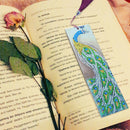 5D Diamond Painting Leather Shiny Peacock Bookmark For DIY Craft w/ Tassel Gifts