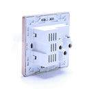 Wall Electrical 10A Universal Plug Faceplate Socket Double 2 USB Outlets Po