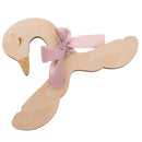 2pcs Sweet Swan Bowknot Baby Room Nursery Wooden Coat Clothes Hook Hangers