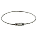 50pcs Stainless Steel Screw Locking Wire Keychain Cable Keyrings Key Holder