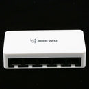 1 Pair 5 Port 10/100Mbps Ethernet POE Switch for Desktop PC Computer