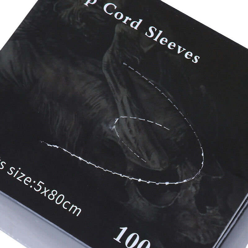 100Pcs Black Disposable Tattoo Machine Clip Cord Hook Sleeve Bags Hygiene Cove-