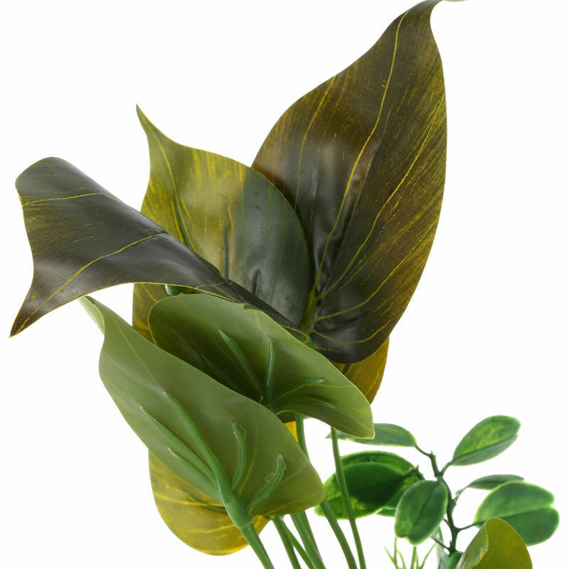 Plastic Aquarium Terrarium Plants Landscacpe Decorative Ornament for Reptil A9G1