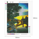 5D DIY Full Drill Diamond Painting Sunset Bridge Cross Stitch Embroidery