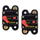 2x 200A AMP Circuit Breaker Fuse Reset 12-48V DC Car Boat Auto Waterproof