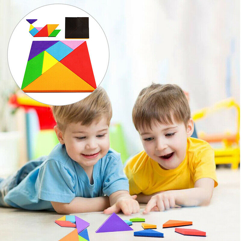 Magnetic Puzzle Tangram Game Learning Educational Drawing Board Games WoodeSEAU