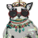 crown dog patches sew on patch for clothes motif sequined embroidery appli Gw