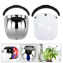 2x Classic Motorcycle Helmet Visors Bubble  3-Snap Open Face Universal