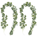 2Pcs Eucalyptus Garlands Artificial Greenery Garland Faux Silk Eucalyptus V