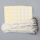 100 pcs Candle Wicks 8" COTTON Core Candle Making Supplies Pretabbed + Stickers