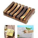 natural wooden soap tray holder handmade container storage dish bathroom vinta Z