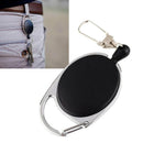 Retractable Metal Card Badge Holder Steel Ring Belt Clip Pull Key Chain LOY