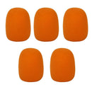 5Pc Orange Handheld Stage Microphone KTV DJ Windscreen Sponge Foam Mic Cover