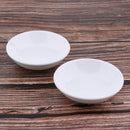 2 Pack White Professional Round Ceramic Dish Tray Bowl Lid For Electric Oil