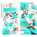 Plastic Snap Buttons Fasteners 15 Colors DIY Studs Tools w/ Clear Storage Boxes