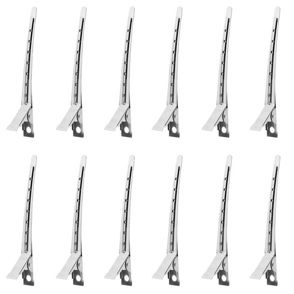 Lot 12PCS Duck Hair Sectioning Clips Hairdressing Alligator Barber Hairpins