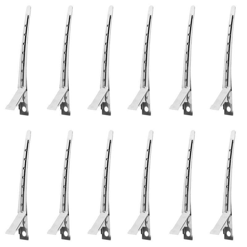 Lot 12PCS Duck Hair Sectioning Clips Hairdressing Alligator Barber Hairpins