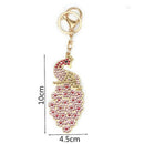 3pcs Key Chains Peacock Keyring Purse Bag Crystal Charm Pendant Necklac SKF