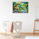 5D DIY Full Drill Diamond Painting Dinosaurs River Cross Stitch Embroidery