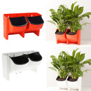 Pack of 2 Plastic Self Watering Stackble Wall Planter, Vertical Living Wall