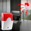 12V DC Wired Strobe Siren Red Light Sound Flash Buzzer Siren Home Security Alarm
