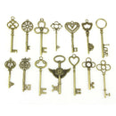 100X Look Skeleton Key DIY Necklace Key Chain Metal Jewelry Making Pendant FT