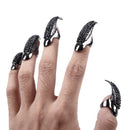 10Pcs/Set Diy Jewelry Punk Style Paved Paw Bend Fingertip Finger Claw Ring
