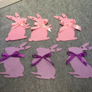 Party Garland Cute Rabbit Pink Purple Bunny Flags Bunting Wall Decor Decora H8B2