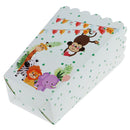 6pcs/lot Safari Animals Popcorn Box Candy Case for Kids Birthday Party Dec3c'