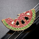Fashion Crystal Watermelon Brooch Pin Collar Badge Corsage Jewelry AccessoriB3C