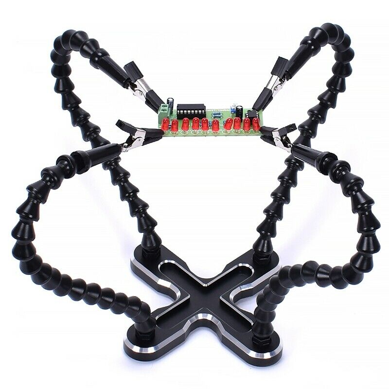 Soldering Station With 4Pc Flexible Arms Soldering Iron Holder Third Helpin F5J5