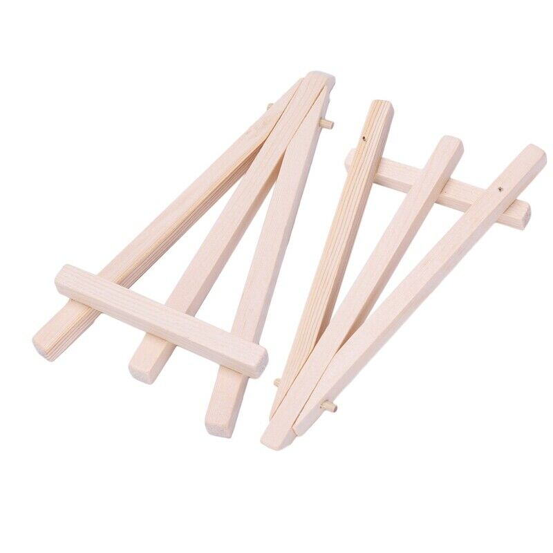 1-10PCS Mini Wooden Cafe Table Number Easel Wedding Place Name Card Holder  F4B2
