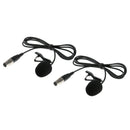 2 Pack Lavalier Lapel Microphone with Clip 3 Pin XLR Clip On, for Online Classes