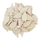 50Pcs Wood Wooden Leaves Cutouts DIY Scrapbooking Cards Making Decorations