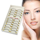Natural Long Thin 10 Pairs Black False Eyelashes Eye Lashes MakeUp Charming