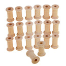 100 Pieces Wooden Empty Spools for Wire Thread Bobbins Cord Coils 15 x 13mm