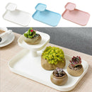 Solid White 2 Layers Storage Tray Stationery Holder Jewelry Display Plates