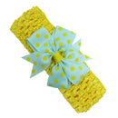 10pcs Girls Polka Dots Bowknot Elastic Turban Headbands Hair Accessories