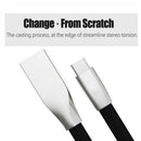 Zinc Alloy Fast Charge Type C USB-C Sync Charger Charging Cable Lead  black
