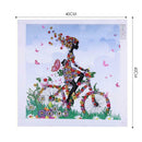 5D DIY Special Shaped Diamond Painting Flowers Girl Cross Stitch Embroidery
