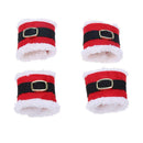 4pcs Christmas Decor Napkin Holder Tableware Dinner Decor Santa Claus Cover