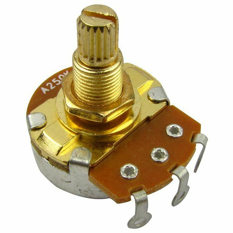 10Pcs Guitar Full Size Pots A250K L18Mm Shaft Audio Volume Taper Potentiome
