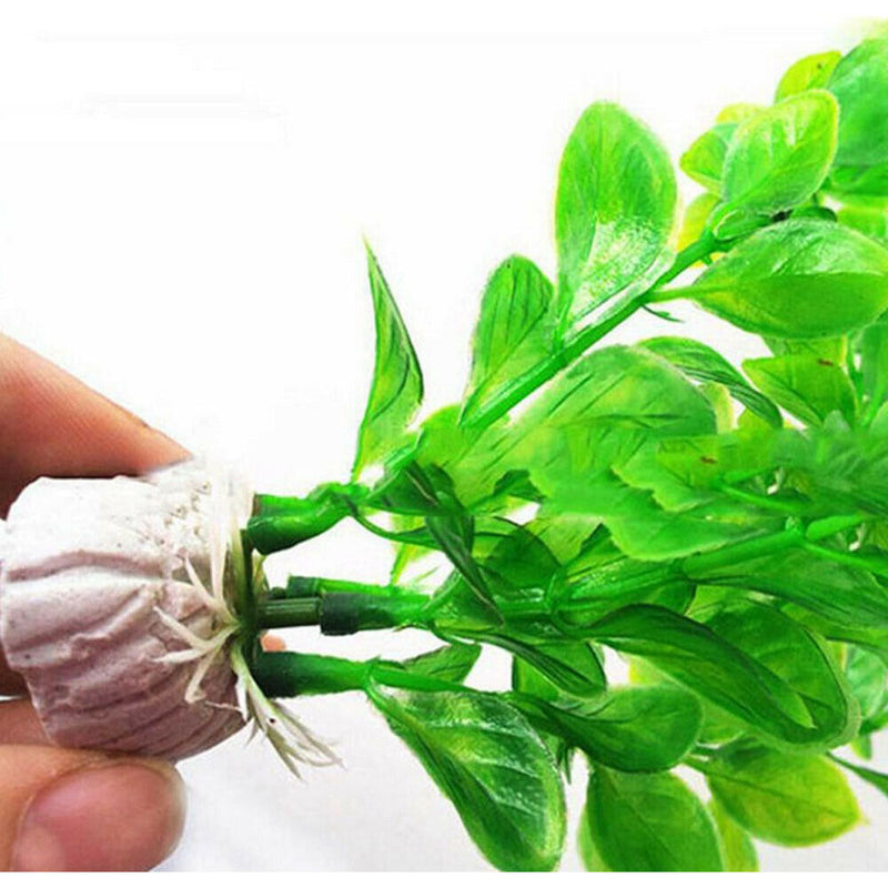 Fish Tank Aquarium Decor Green Artificial Plastic Underwater Grass Plant