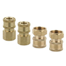 4-Pack Brass Pressure Washer Quick Connector M18x1.5mm/M22x1.5mm Female Thread