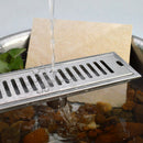 Stainless Steel Bathroom Shower Floor Long Drainage Square Shower Large Flo