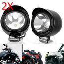 2X Universal Motorcycle Motorbike LED Front Spot Light Headlight Head Lamp new
