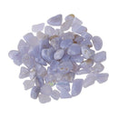 100g Natural Blue Lace Agate Gravel Quartz Crystal Rock Chips Degaussing Decor