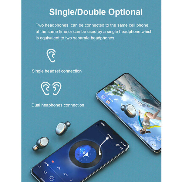 F9 TWS Bluetooth 5.0 Earphones 2000mAh  Wireless Stereo Earpieces