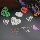 5pcs Love Heart Cutting Die Stencil Scrapbook Template Frame DIY Craft