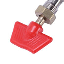 15/32" Male to Male Thread Inline Manual Valve for Air Compressor Red+Silve
